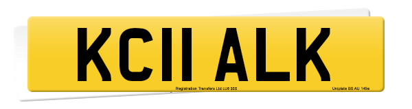 Registration number KC11 ALK